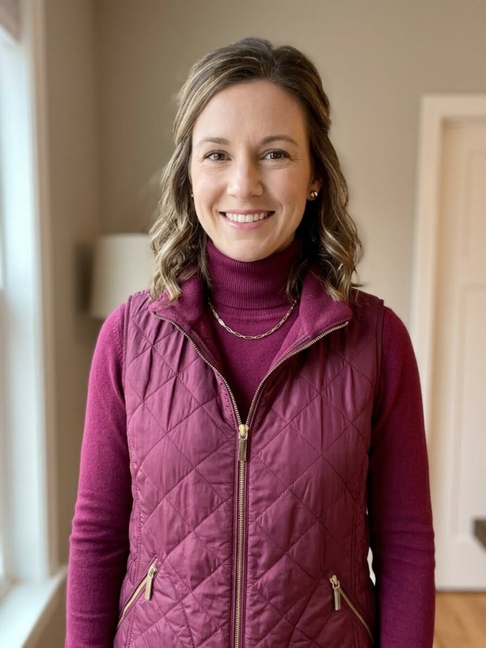 Talbots Cranberry Maroon Vest